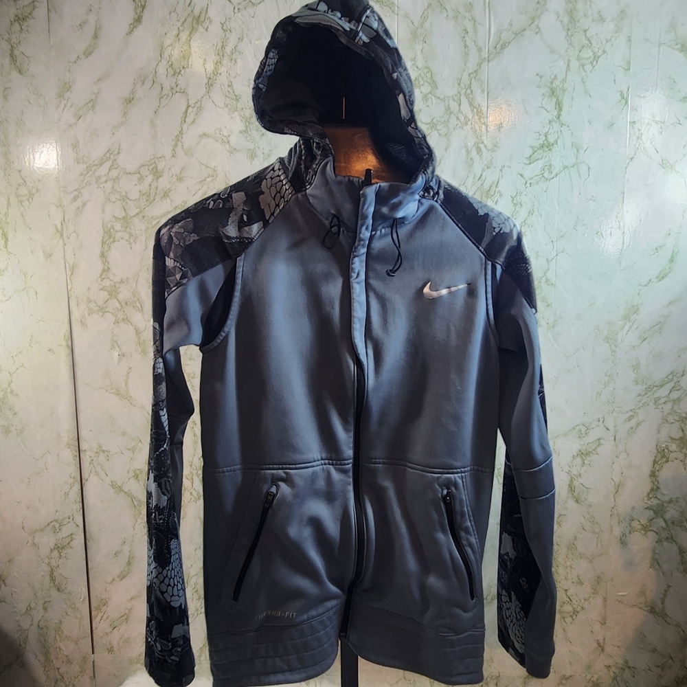 NIKE Full Zip Hooded Polyester Therma-Fit